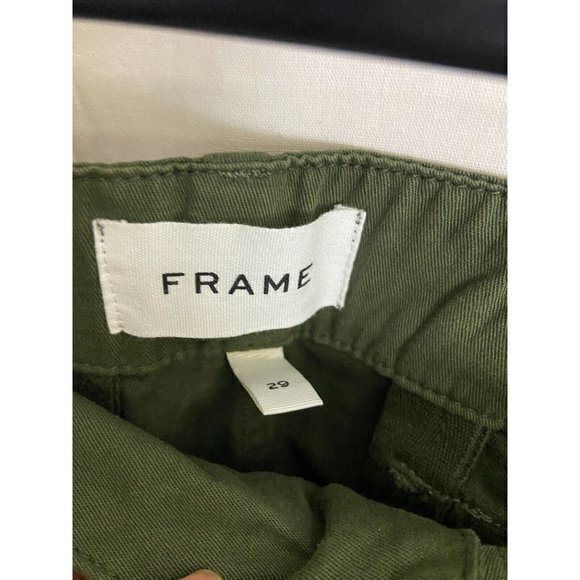 Frame Womens 29 Green Relaxed Cargo Crop Pants TAKE NOTE of ACTUAL MEASUREMENTS - Picture 4 of 4